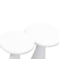 thumbnail image 3 of TOV Furniture Gianna Round White Concrete Accent Tables - Set of 2, 3 of 6