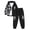 Black, variant on PureChapter Boys Clothing Sets Plaid Color Block Hooded Button Jacket & Jogger Pants 2-Piece Casual Outfits for Kids 7-15 Years