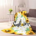 thumbnail image 5 of Sunflower Throw Blanket Baby Small Yellow Flower Throw Blanket Birthday Gifts for Toddler Swaddle Pet Crib Soft Lightweight Fuzzy Fleece Blankets and Throws Blanket Decorative for Baby 30x40, 5 of 6