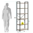 thumbnail image 3 of Casacomoda 6-Tier Tall Bookshelf, Large Bookcase with Steel Frame, Deep Book Shelf for Living Room, Home Office, Study, Industrial Style, Vintage, 3 of 6
