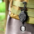 thumbnail image 2 of Sylvtty Heavy Duty Retractable Keychain with Magnetic Closure Tactical ID Badge Holder Reel Carabiner Clip Easy-pull Buckle, 2 of 6