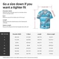 thumbnail image 7 of KLL Dolphin Print Men's Shirt Short Sleeve Button Down Summer Cuba Beach Shirts- Medium, 7 of 7