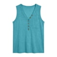 thumbnail image 4 of GUACER Button Down Tank Tops for Women V Neck with Pocket Soft Summer Casual Sleeveless Henley Shirt, 4 of 5