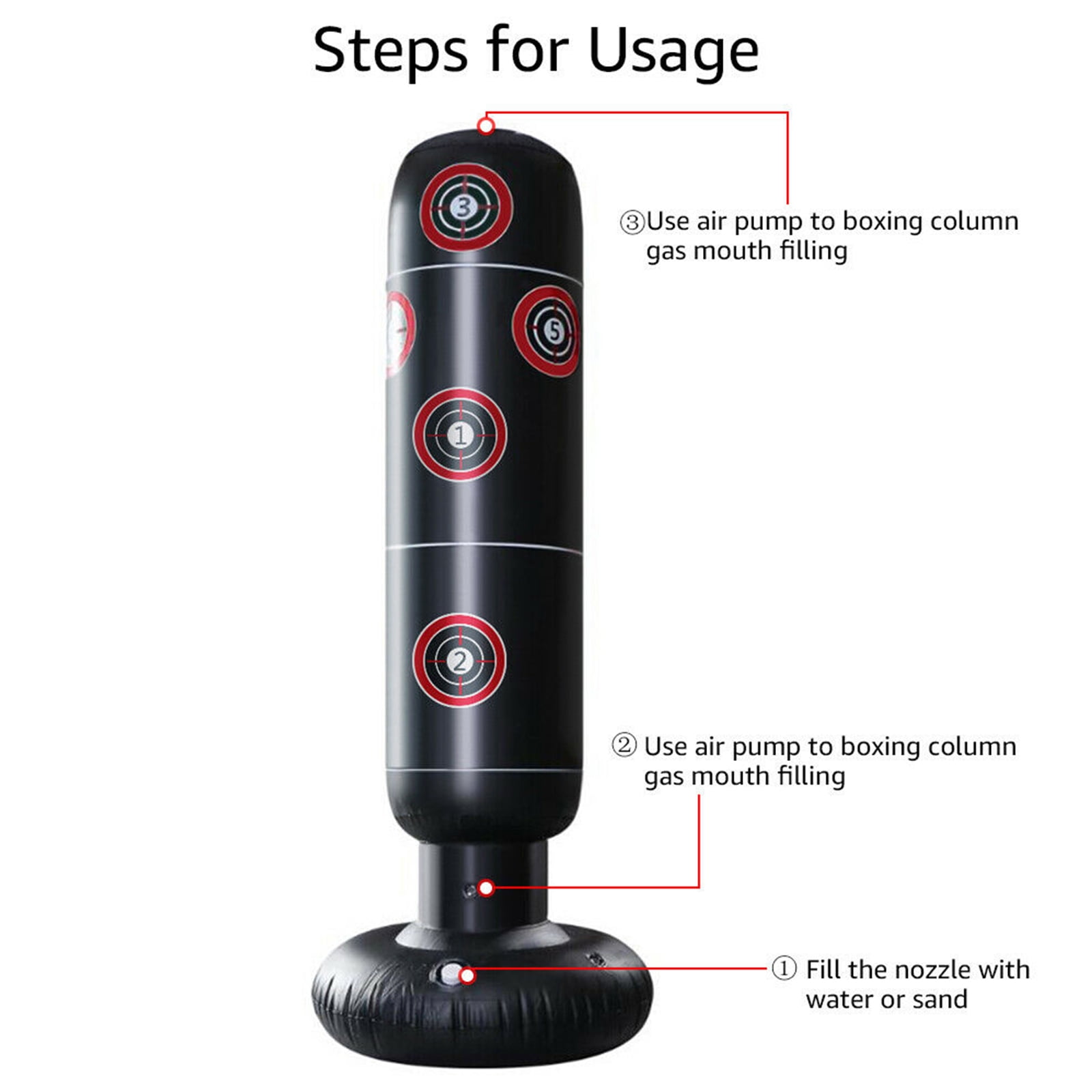 Free Standing Punching Bag, TWSOUL Heavy Duty Target Stand Punch Bags/Excellent Dummy For Boxing/Kick Boxing/Mixed Martial Arts/MMA Training Equipment