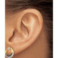 thumbnail image 3 of 14K Yellow Gold Polished Sapphire And Diamond Star Circle Post Earrings (Width 11) (Length 14) - Jbsp, 3 of 5