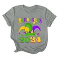 thumbnail image 5 of PMUYBHF Mode Décontractée pour Femmes Chemises Imprimées Mardi Col Rond Manches Courtes Tee Tops Tunique Blouse 3990 L, 5 of 5
