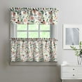 thumbnail image 2 of Farmhouse Vintage Curtains 24 Inch Short - 3 Panel Boho Wildflower Set with Rustic Floral Print, Rod Pocket Kitchen, 2 of 6