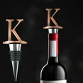 thumbnail image 4 of tzyudk K 26 English Alphabet Wine Stoppers Party Favors Wine Stoppers For Wine Bottles Toppers Affordable Useful Alloy, 4 of 5