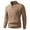Khaki, variant on NTACZA Solid Sweater Men Quarter Zip Beige Mock Neck Sweaters Stand Collar Classic Fit Stretch Pullover Jumpers for Men L