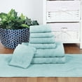 thumbnail image 7 of Royal Essential Premium Egyptian Cotton 8-Piece Towel Set, Aqua, 7 of 7