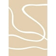 thumbnail image 2 of 1x Studio 24x32 White Modern Wood Framed Museum Art Print Titled - Beige Lines 01, 2 of 4