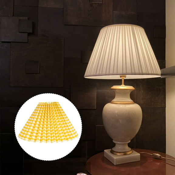 USHOBE 1Pack Folding Design Yellow Lampshade for Wall Lamp 24.00X24.00X16.00CM
