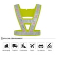 thumbnail image 4 of Chaleco de seguridad industrial de alta visibilidad, reflectante, con franjas reflectantes y luces LED (amarillo)., 4 of 8
