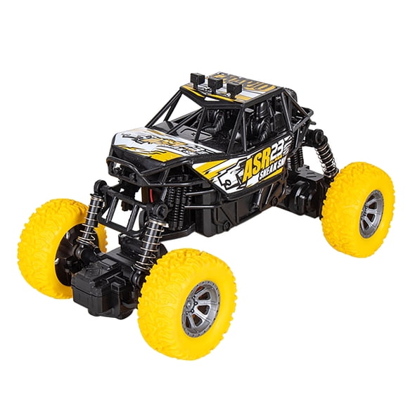 Partheme Novelty Toys 2 Counts 2.4G 4WD 25km/h High Speed Remote Control Vehicle Off-road RC Car Kid Toy Gifts Red Yellow