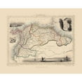 thumbnail image 3 of Tallis 14x12 Black Modern Framed Museum Art Print Titled - Venezuela New Granada Ecuador Guyana - Tallis 1851, 3 of 5