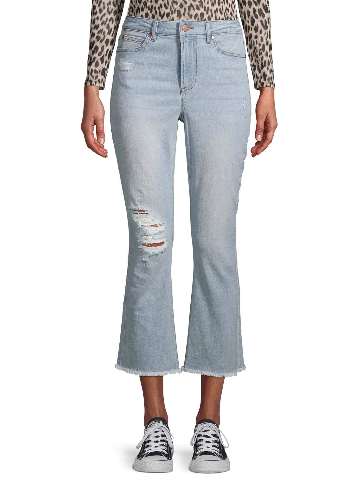 NOBO Crop Kick Flare Jeans - Walmart 
