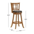 thumbnail image 4 of Hillsdale Furniture Fairfox Wood Bar Height Swivel Stool, Oak, 4 of 15