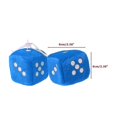 thumbnail image 5 of 1 Pair Auto Car Fuzzy Dice Dots Rear View Mirror Hanger Decoration Car Styling Interior Accessorie Orange, 5 of 5