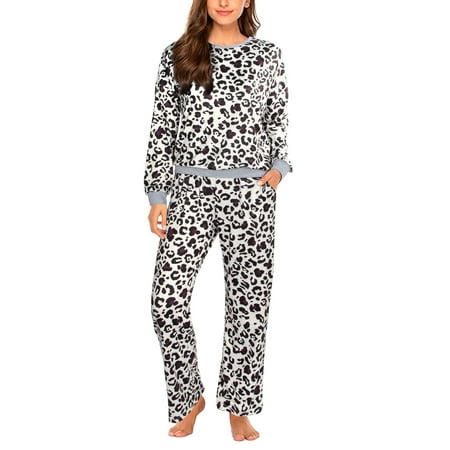 

Plus Size Pajamas Sets for Women Long Sleeve Sleepwear Soft Pjs Lounge Sets with Pockets