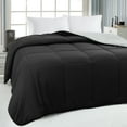 thumbnail image 2 of PiccoCasa Queen Soft Lightweight Down Alternative Comforter Black&Light Gray, 2 of 7
