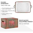 thumbnail image 3 of GZHJMY Vintage Elephant Red Storage Basket, Collapsible Toy Storage Bins, Waterproof Canvas Storage Basket with Leather Handles for Home Closets Offices,Bedrooms,Kids Toy, Gift Baskets,1 Pack, 3 of 7