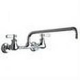 thumbnail image 2 of Straight Kitchen Faucet, Manual, 7-1/4" to 8-3/4" Mount, 2 Hole Commercial, 2 of 2