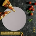 thumbnail image 2 of 12Inch Ceramic Pizza Stone Pizza Baking Stone/ Pan, Perfect for Grill and Oven - Thermal Resistant, Durable and Safe,1*Pizza Board,beige, 2 of 9