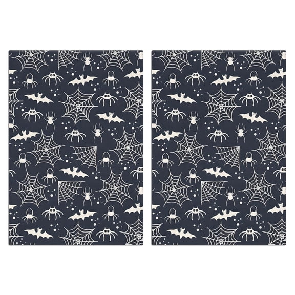 Decorative Halloween Kitchen Towels Set of 2, 18x26 Inch Absorbent Tea Towels with Ghost, Witch and Pumpkin Prints, Soft Hand Towels for Kitchen, Bar, Coffee Corner or Fall Home Decor