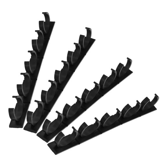 BESTYASH Wall Mounted Spice Clips Black Plastic Kitchen Organizer for Bottle Storage