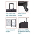 thumbnail image 2 of Protégé 2-piece Softside Luggage Set, Includes 28-inch Checked and 20-inch Carry-on Luggage, with 360 Spinner Wheels and Organizer Pockets, Rich Black, 2 of 11