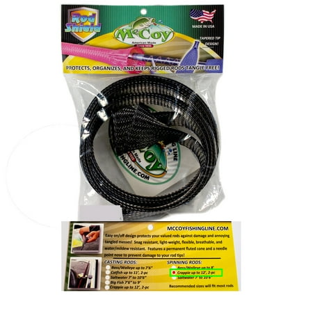McCoy Rod Shield Spinning (Black [2pc Crappie] - Fits Rods up to 12 (Diameter = 1.5 Length = 44.75 x 2))