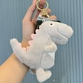 thumbnail image 7 of Cartoon Dinosaur Pendant Plush Stuffed Animal Keychain Elastic Soft Portable Schoolbag Shoulder Bag Decoration Pendant Toddler Playset Pendant Doll Keyring, 7 of 7