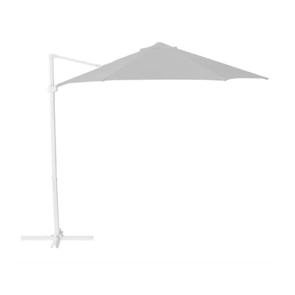 Garden Winds Custom Fit Replacement Canopy Top Cover Compatible with The 004.453.51, 505.157.42 Hogon Umbrella - Upgraded Performance RipLock 350 Fabric - Slate Gray