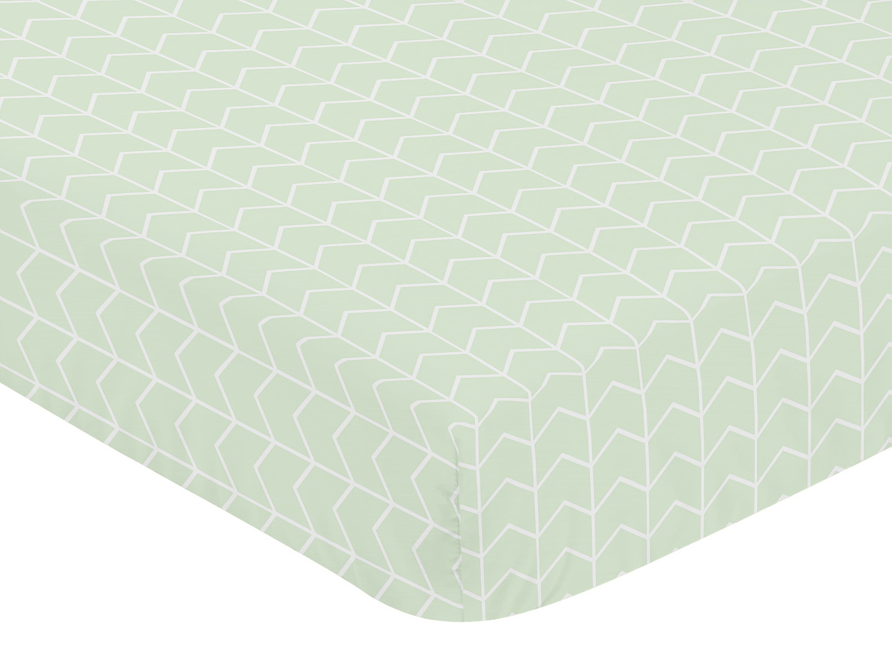 Sweet Jojo Designs Elephant Green, Grey and White 4 Piece Crib Bedding Set