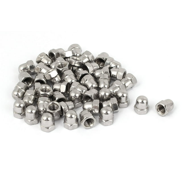 Unique Bargains M5 Thread Dia Dome Head Stainless Steel Cap Acorn Hex Nuts 50pcs