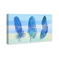 thumbnail image 4 of Wynwood Studio Fashion and Glam Modern Canvas Art - Ocean Blue Feathers, Wall Art for Living Room, Bedroom, and Bathroom, 24 in x 16, Blue and Yellow Home Decor, 4 of 5