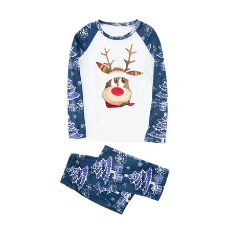 

Bigersell Family Print Sets Women Mom Plaid Print Blouse Tops+Pants Family Clothes Pajamas Outfits Set Parent-child 2 Piece Outfit