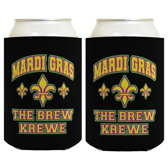 Mardi Gras Accessories Mardi Gras The Brew Krewe 2-Pack Can Drink Thermocoolers