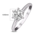 thumbnail image 5 of TimeLe$$ Classics Women's 1.50 Carat Round Cut Natural Diamond Solitaire Engagement Ring in 14K White Gold 6 Prong (Ring Size: 8), 5 of 5