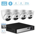 thumbnail image 1 of Sistema de grabación de Audio CCTV, kit de NVR POE, 4 canales, 1080P, 2.0MP, impermeable, cámara IP, domo, cámara de seguridad para el hogar, interior, H.265, 1 of 3