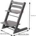 thumbnail image 2 of Natural Beech Wood Adjustable, Convertible Chair For Toddlers, Children & Adults - Convenient, Comfortable & Ergonomic - Classic Design, 2 of 5