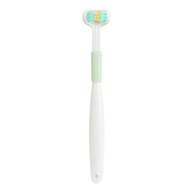 Cepillo de dientes de tres lados, cepillo de dientes de tres cabezas, limpieza eficiente, cepillo de dientes de cerdas suaves para adultos y niños