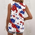 thumbnail image 6 of Patriotic 250th Anniversary Tank Top for Women - Star Spangled Square Neck Tee - 1776-2026 Independence Day Graphic Top - Red White Blue Sleeveless Casual Blouse White M, 6 of 6