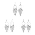thumbnail image 2 of sweethay 1 par de pendientes para mujer elegante bohemio exagerado joyería hoja accesorio de moda para el Día de San Valentín niñas plata Type1 NO1, 2 of 6