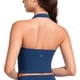 thumbnail image 1 of Top deportivo CRZ YOGA Butterluxe Halter con espalda abierta y copas removibles azul marino XS, 1 of 3