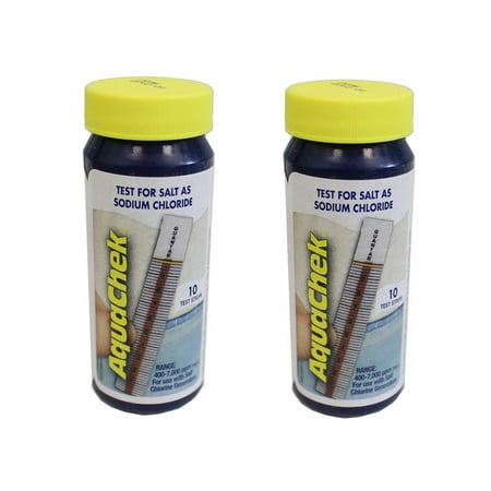 - AquaChek White Swimming Pool and Spa 10 Count Sodium Chloride Test Kit (2 Pack)