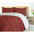 thumbnail image 5 of Ambesonne Plaid Duvet Cover Sets, Traditional British Retro, 2-Queen, Burgundy Deep Sky Blue, 5 of 7