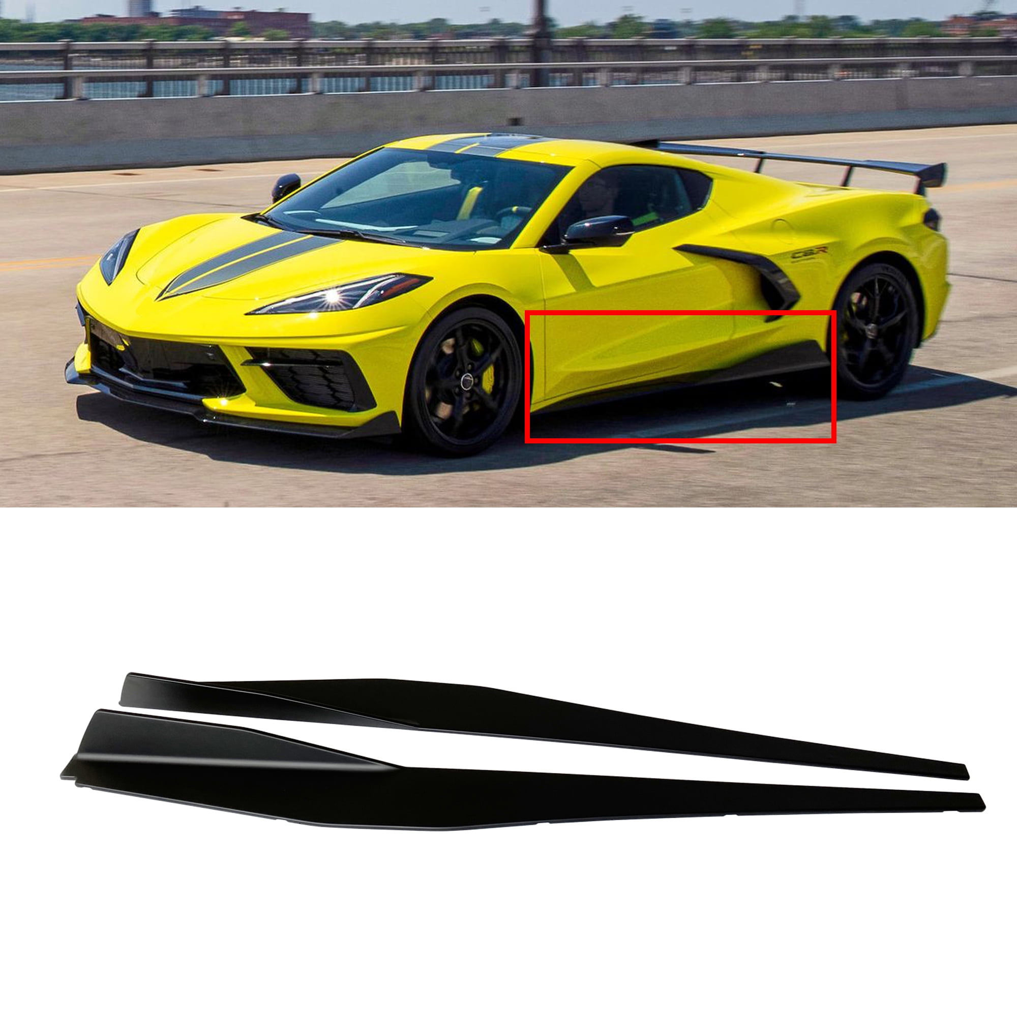 Buy NINTE Side Skirt Panels Extension for 202022 Chevy C8 Corvette 5VM