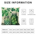 thumbnail image 5 of Nawypu  Happy ST Patricks Day Peace Love Lucky Throw Pillow Covers Clover Stripes Decoration for Sofa Couch, 5 of 5