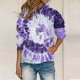 thumbnail image 2 of Oversized&nbsp;Sweatshirt Hooded Sweatshirt Women Plus Size Tie-Dye Printed Gradient Pullover Long Sleeve Sweatshirt Top Yellow L, 2 of 4